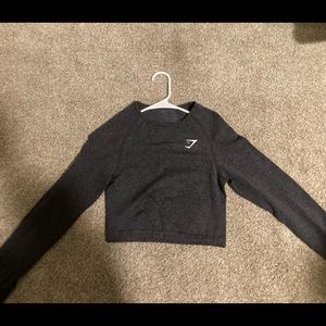 GYMSHARK long-sleeved workout crop top